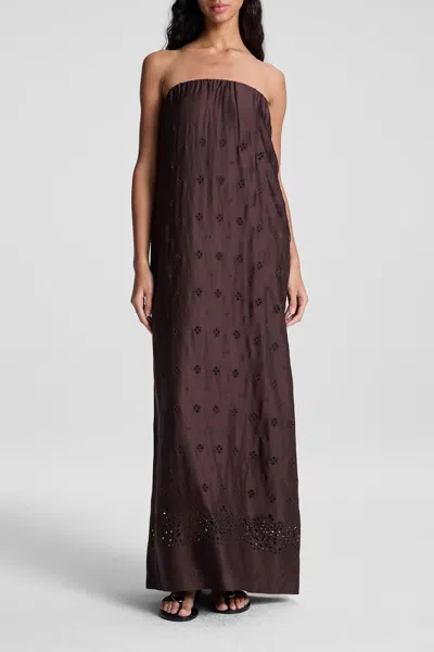 A.l.c Dalia Strapless Maxi Dress In Ganache