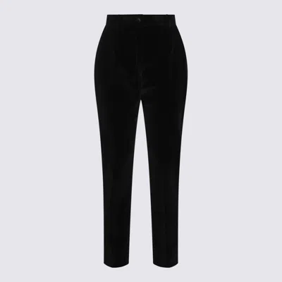 Dolce & Gabbana Black Cotton Pants In Black