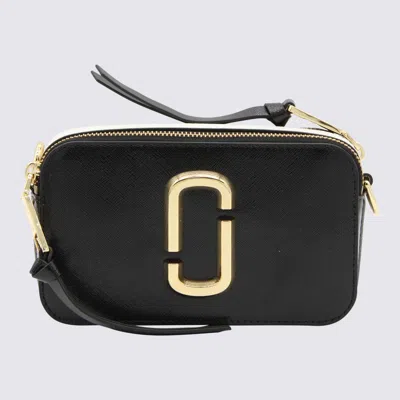 Marc Jacobs Black And White Leather The Snapshot Crossbody Bag