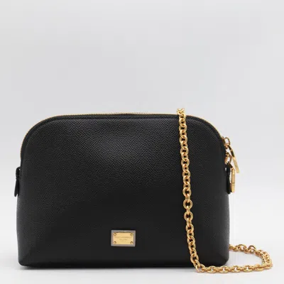 Dolce & Gabbana Black Leather Crossbody Bag