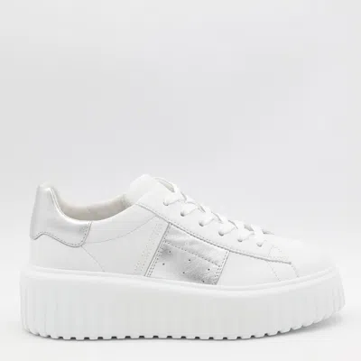 Hogan H-stripes Leather Platform Sneakers