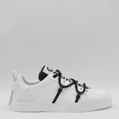 Dolce & Gabbana Dolce And Gabbana White Insert Portofino Sneakers In White