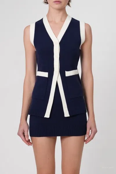 Parentezi Katie Knit Vest In Navy