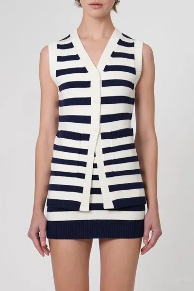 Parentezi Katie Knit Vest In Stripes