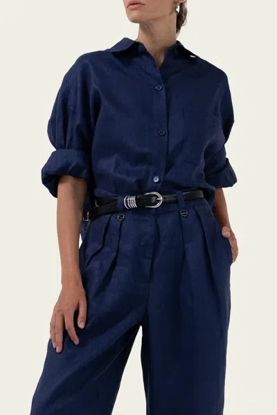 Parentezi Letti Long-sleeve Shirt In Denim Blue