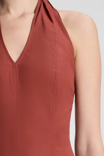 A.l.c Nora Cotton Midi Dress In Dark Bosco