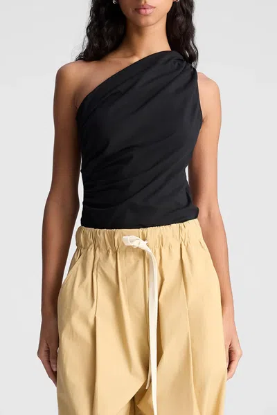A.l.c Nova One Shoulder Tank In Black