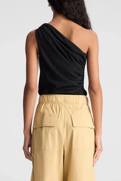 A.l.c Nova One Shoulder Tank In Black