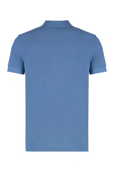 Tom Ford Lyocell Piquet Polo Shirt In Blue
