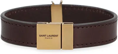 Saint Laurent Cassandre Logo Plaque Bracelet