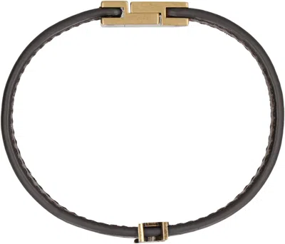 Saint Laurent Cassandre Logo Plaque Bracelet