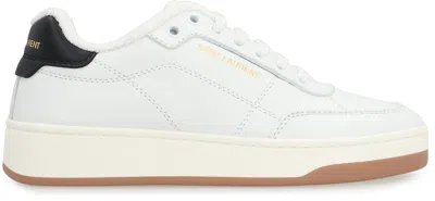 Saint Laurent Low-top Lace-up Sneakers In White