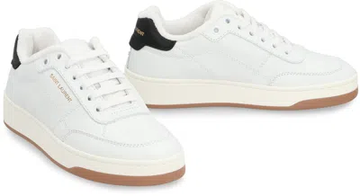 Saint Laurent Low-top Lace-up Sneakers In White