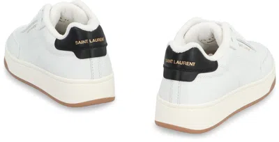 Saint Laurent Low-top Lace-up Sneakers In White