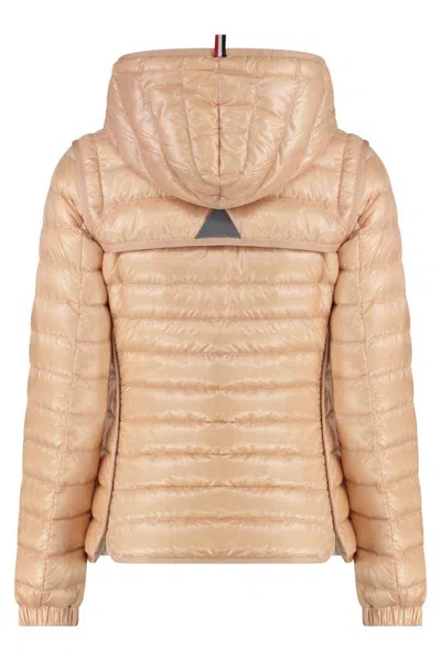 Moncler Karura 2-in-1 Hooded Short Down Jacket In Yellow