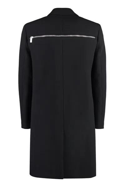 Off-white Double-breasted Virgin Wool Coat