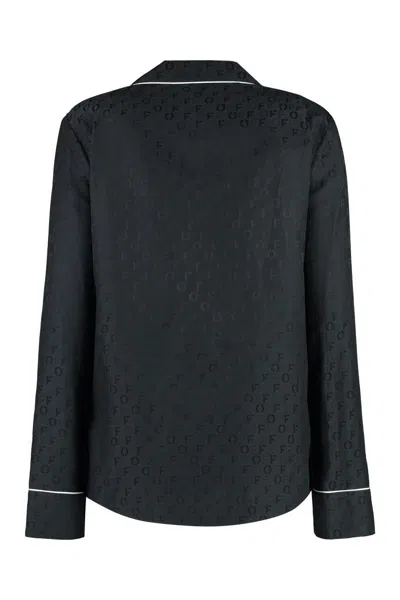 Off-white Silk Blend Pajama Shirt