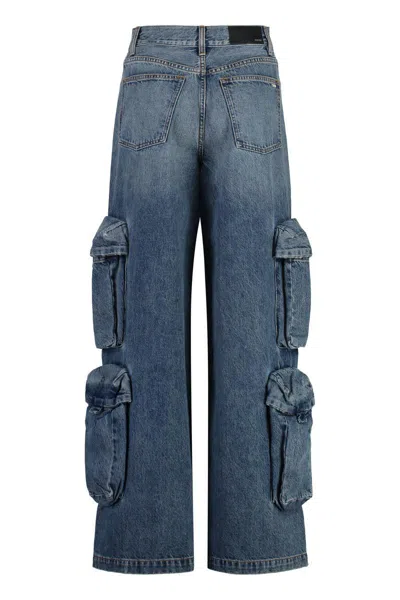 Amiri Baggy Cargo Jeans In Blue