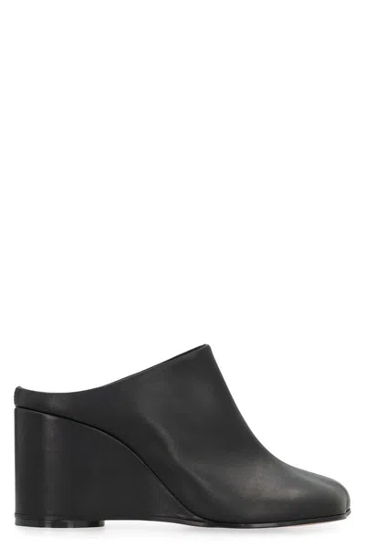 Mm6 Maison Margiela Womens Mm6 Anatomic Slipper Leather Wedge Heel