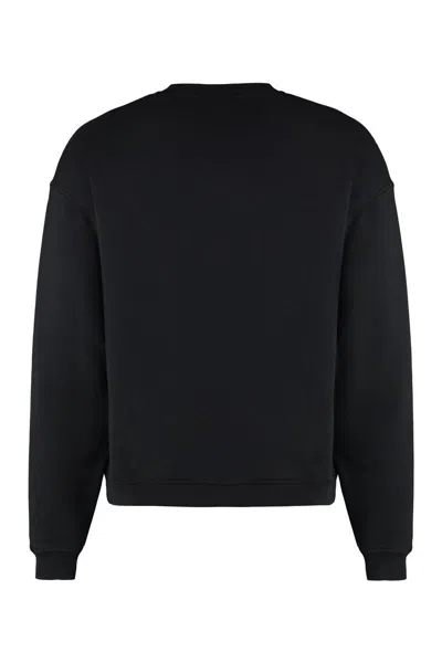 Dsquared2 Logo Detail Cotton Sweatshirt In Black