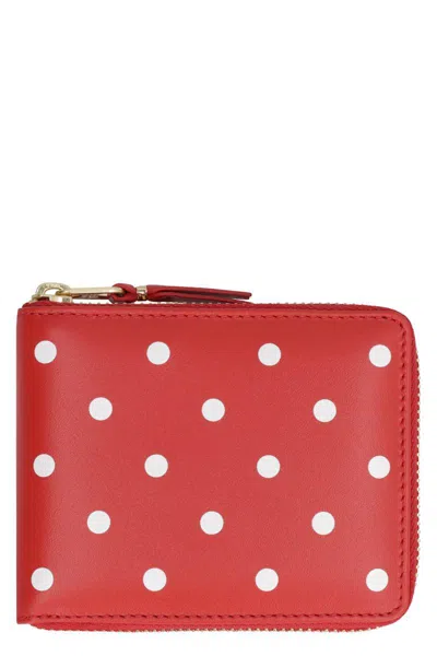 Comme Des Garçons Wallet Mini Leather Wallet In Red