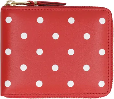 Comme Des Garçons Wallet Mini Leather Wallet In Red