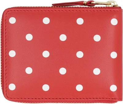 Comme Des Garçons Wallet Mini Leather Wallet In Red