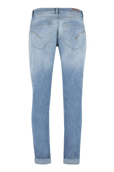 Dondup George Rolled Cuffs Skinny Jeans In Blue