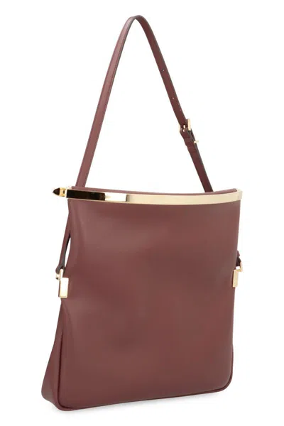 Tod's Magenta Leather Shoulder Bag
