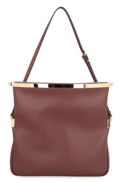 Tod's Magenta Leather Shoulder Bag