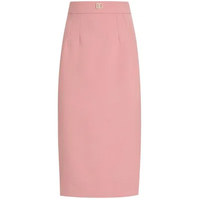 Dolce & Gabbana Midi Pencil Skirt In Pink