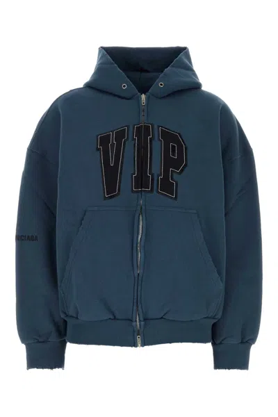 Balenciaga Cotton Sweatshirt With Front Pockets And Hood