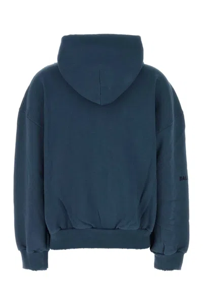 Balenciaga Cotton Sweatshirt With Front Pockets And Hood
