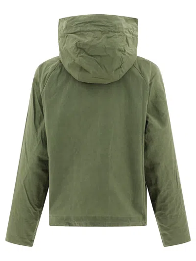 Barbour Green Waxed Cotton Jacket In Green