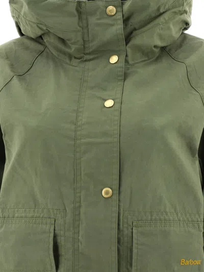 Barbour Green Waxed Cotton Jacket In Green