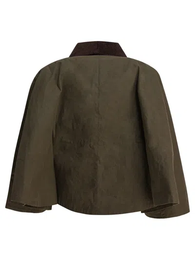 Barbour Green Waxed Cotton Jacket In Green