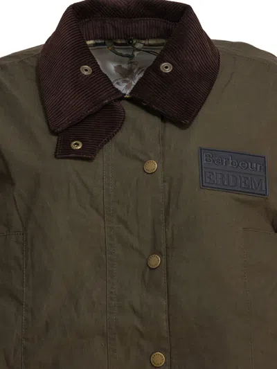 Barbour Green Waxed Cotton Jacket In Green