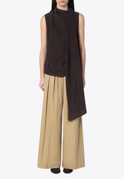 P.a.r.o.s.h Silk Blouse With Wrap-around Scarf