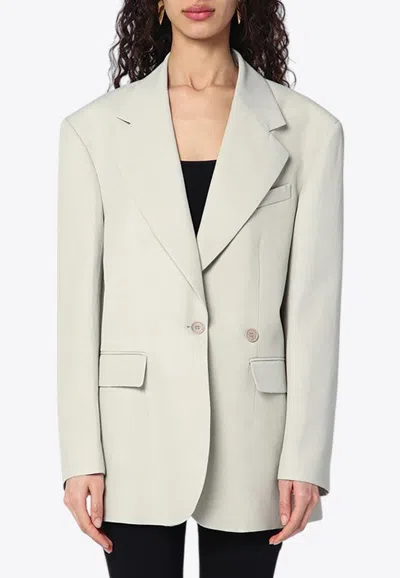 P.a.r.o.s.h Double-breasted Jacket In Linen-blend