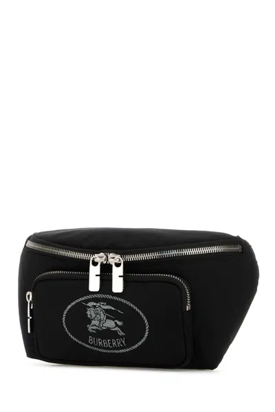 Burberry Black Polyester Belt Bags In Black