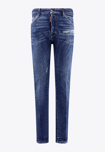 Dsquared2 Men Cool Guy Stretch Cotton Jeans In Blue