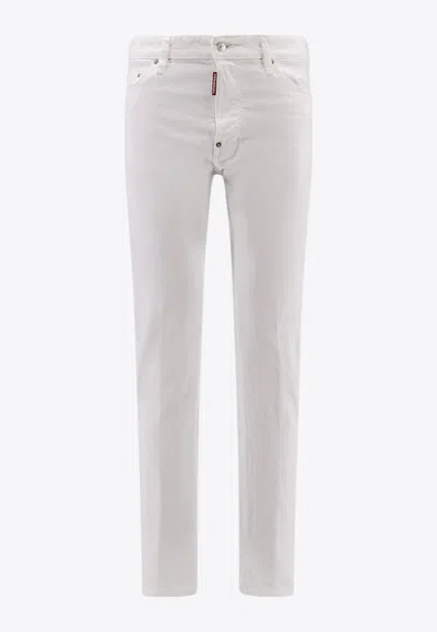 Dsquared2 Stretch Cotton Trouser With White Bull Tag