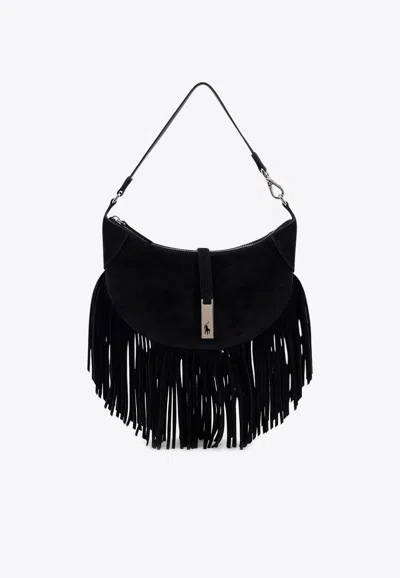 Polo Ralph Lauren Mini Id Fringe Suede Shoulder Bag