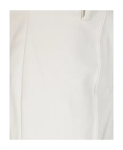 Max Mara Pegno Viscose Blend Trousers In White