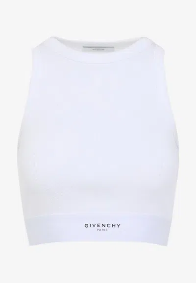 Givenchy Cropped Tank Top In Cotton With Band Clothing In White