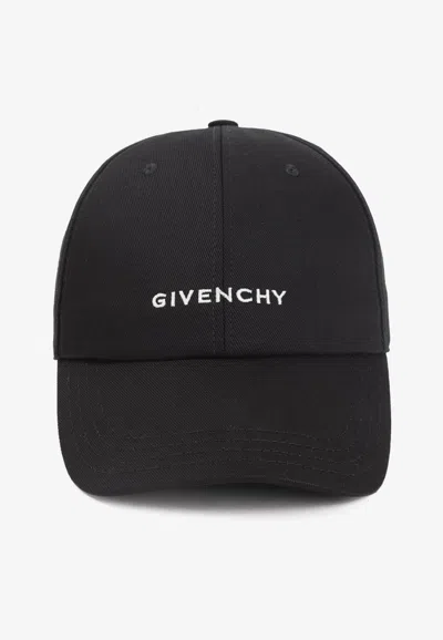 Givenchy Logo Embroidered Baseball Cap In Black