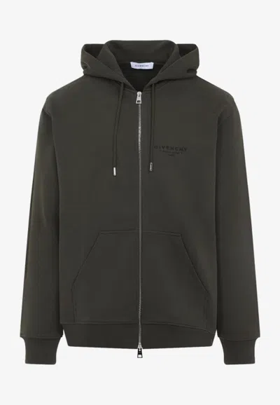 Givenchy Hooded Sweatshirt Front Pockets In Gray