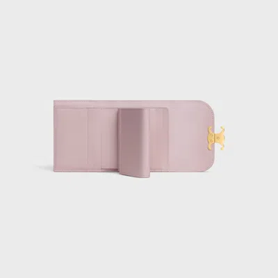 Celine Small Flap Wallet Triomphe In Shiny Calfskin