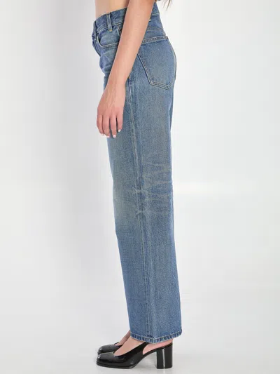 Celine Women Denim Cotton Jeans In Blue