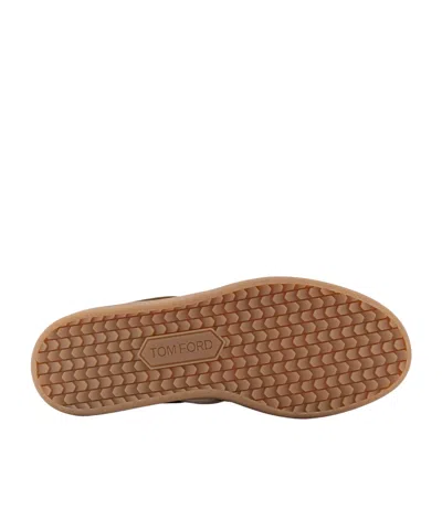 Tom Ford Suede Sneakers With Contrast Stripe And Rubber Sole
